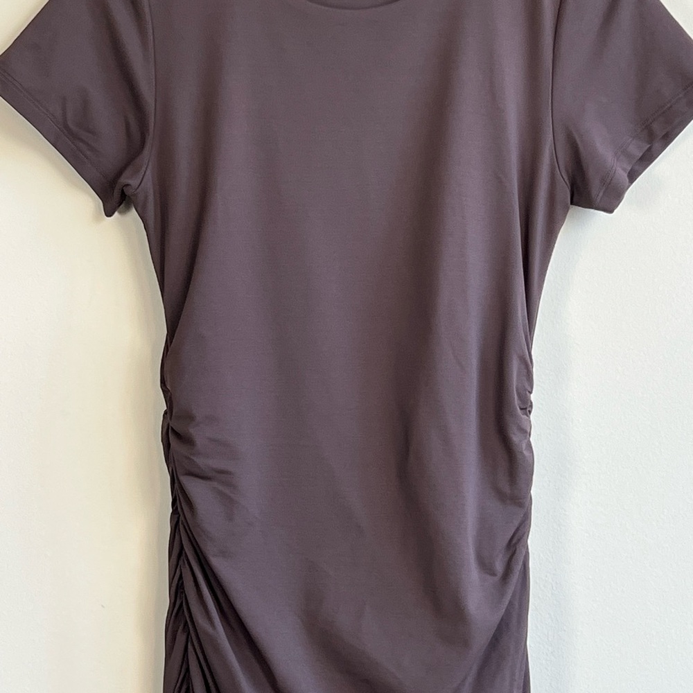 Babaton Contour Ruched Mini Brown Dress Size L - Picture 7 of 11